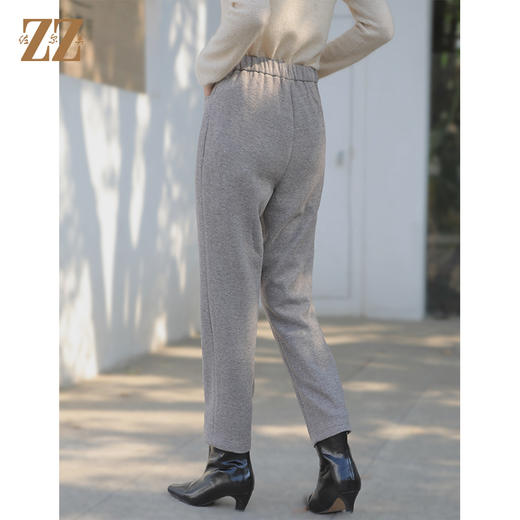 佐尔美冬季新款 气质百搭松紧腰长裤女E34KC31 商品图4