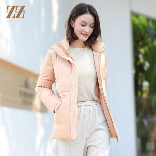 佐尔美冬季新款 气质百搭连帽保暖羽绒服E34YY01 商品图0