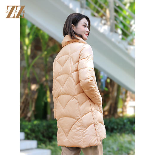 佐尔美冬季新款 气质中长款保暖减龄90绒羽绒服女E34YY46 商品图4