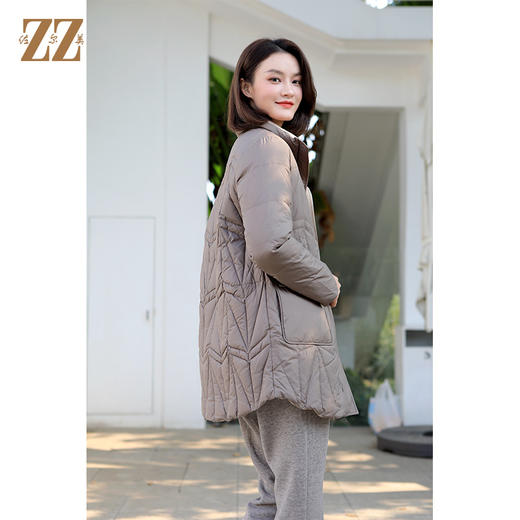 佐尔美冬季新款 气质百搭通勤双面穿羽绒服女E34YY21 商品图4