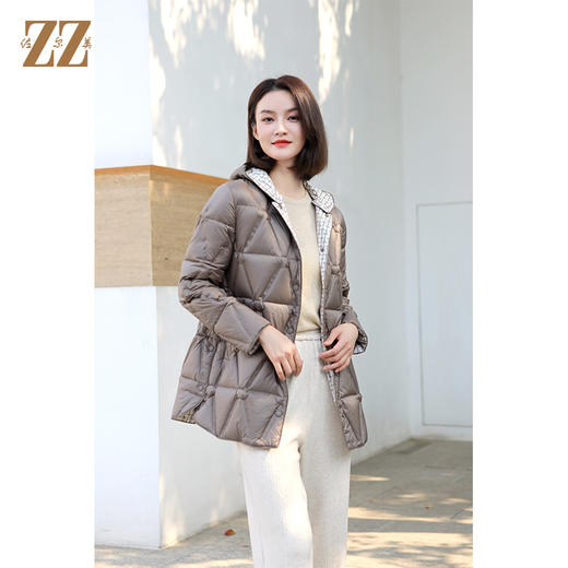 佐尔美冬季新款 中长款90绒减龄高级感羽绒服女E34YY42 商品图2