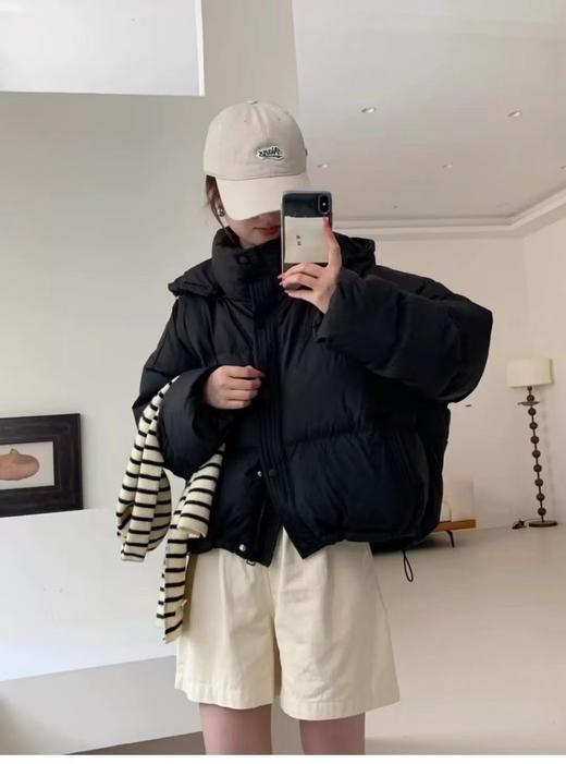 【YW】无忧购韩版连帽短款面包服小个子休闲百搭羽绒服外套24140# 商品图7