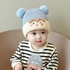【萌趣可爱！毛球套头帽】宝宝帽子秋冬季可爱毛球套头帽婴幼儿针织毛线加厚护耳男女超萌潮。ry 商品缩略图3