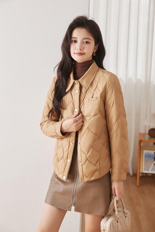 Le Malene 复古衬衫版型鸭绒薄外套 19486 商品图3
