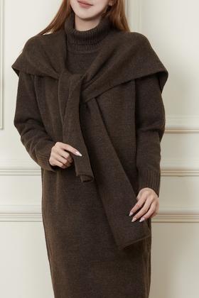 LNNNS 简约系带厚实披肩 19187