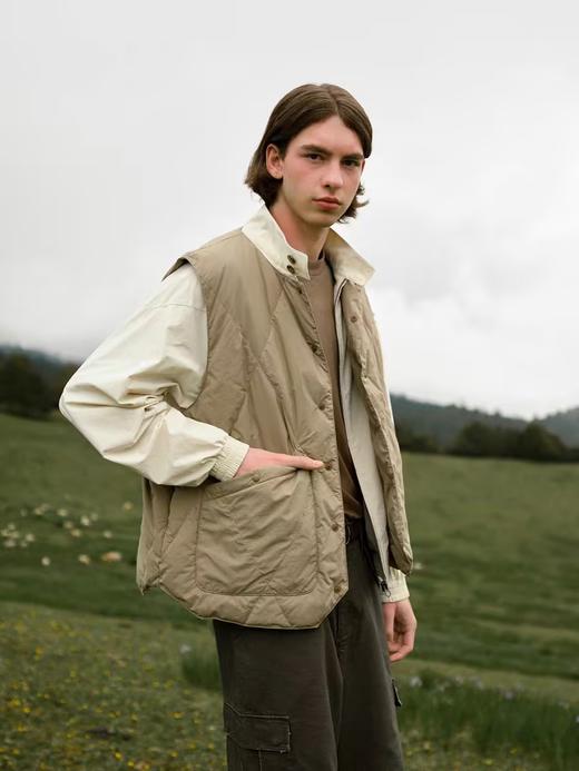 Evistub/4QWT605/90白鸭绒防泼保暖菱形羽绒服马甲 商品图3