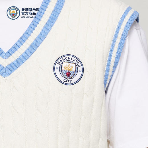 【官方正版】曼城俱乐部 | 拼色队徽针织背心秋冬穿搭德布劳内 商品图4
