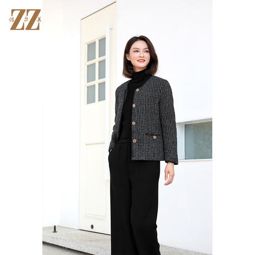 佐尔美冬季新款 气质小香风减龄保暖短款羽绒服女E34YY19 商品图3