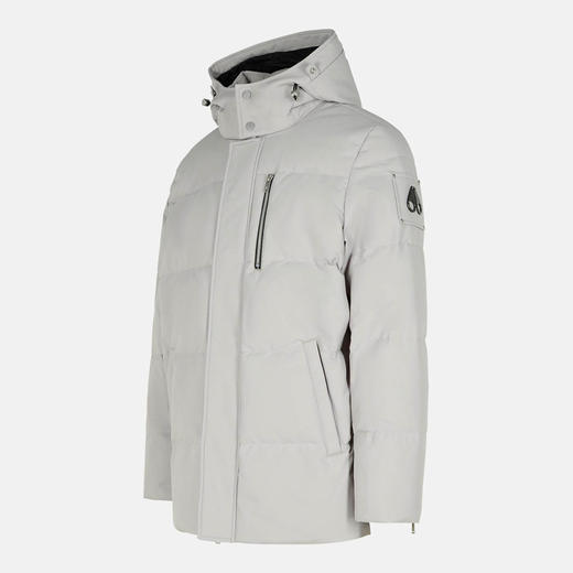 MOOSE KNUCKLES 男士金属驼鹿指节徽标绗缝连帽羽绒服 灰色 M34MJ178S 1477 商品图1