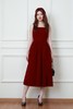 SIA SAYLOR 高级丝绒质地红色背心连衣裙 19580 商品缩略图2