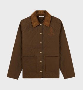 Sporty & Rich - Vendome Quilted Jacket - Chocolate - 女装 - 夹克 - 巧克力色