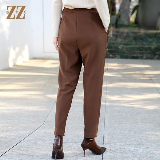 佐尔美冬季新款 气质百搭简约纯色长裤女E34KC40 商品图4