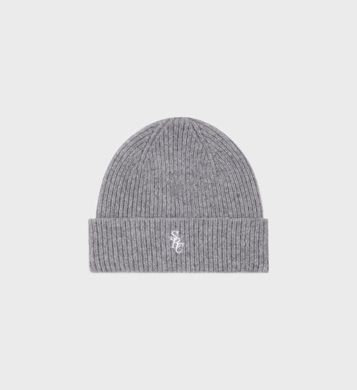 Sporty & Rich - Src Wool Beanie - Grey/White - 女装 - 毛线帽 - 灰色/白色 商品图0