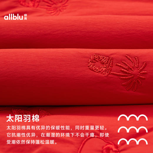 【冬Vol.5】allblu幼岚儿童棉服太阳羽棉女童男童冬季新款保暖小物件绣花棉服ZY 商品图4