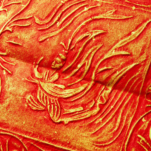 南北朝飞天砖拓红纸金拓 商品图4