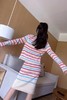 ANSUABEL 彩色条纹背心连衣裙针织开衫套装 15222 商品缩略图2