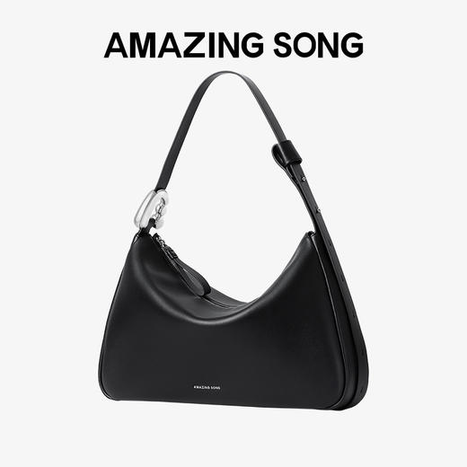Amazing Song乙颂 慕斯包中号升级款 新款小众设计斜挎牛皮女士通勤单肩大包包 商品图0