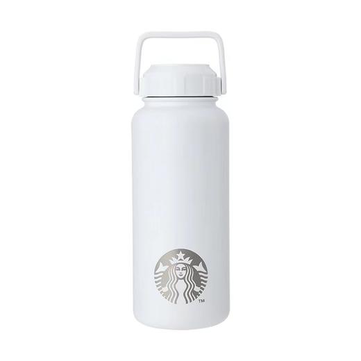 星巴克经典白色款不锈钢运动壶960mL 商品图0