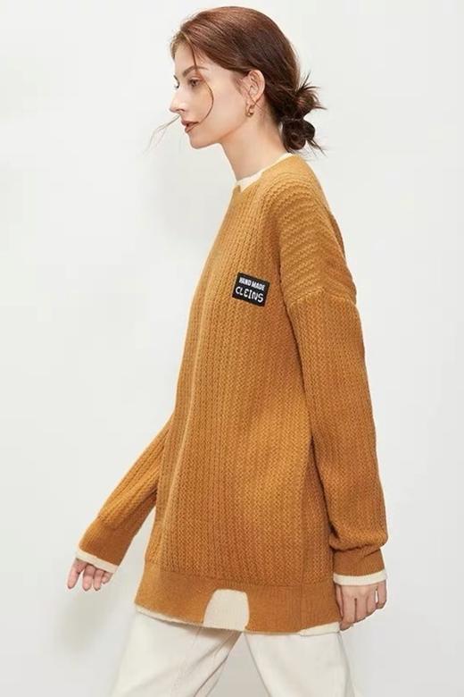 WHO KNOWS 宽松假两件套头针织上衣 15208 商品图1