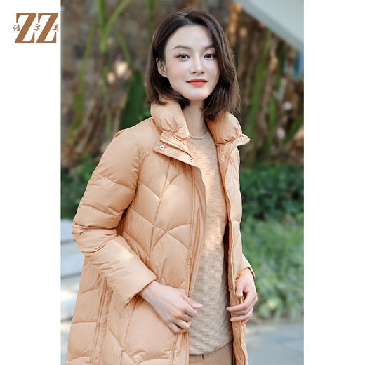 佐尔美冬季新款 气质中长款保暖减龄90绒羽绒服女E34YY46 商品图2