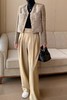 Le Malene V领卡其色编织肌理感短款外套 19548 商品缩略图2