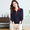 CC-17-6763高领毛衣女款2024新款秋冬拼色洋气拉链小个子针织上衣内搭打底衫 商品缩略图0