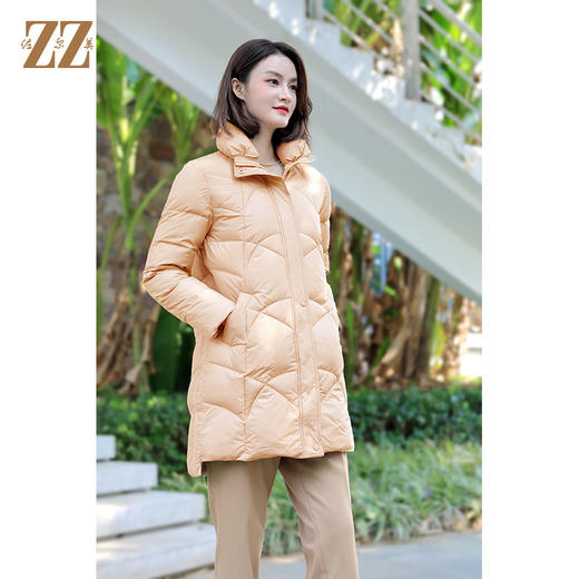 佐尔美冬季新款 气质中长款保暖减龄90绒羽绒服女E34YY46 商品图3