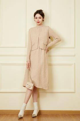 Le Malene 气质针织马甲连衣裙套装 19541