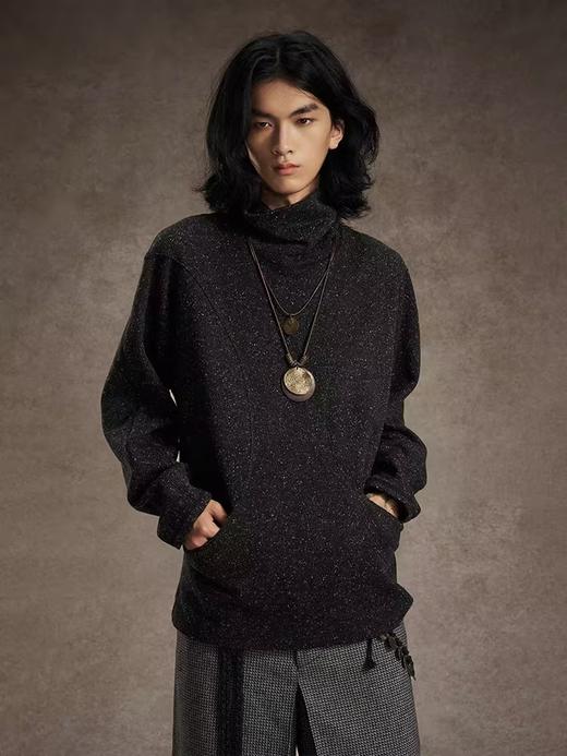 共和GongheRepub/GH24019/ 花点纱肌理感高领新中式长袖上衣 商品图3