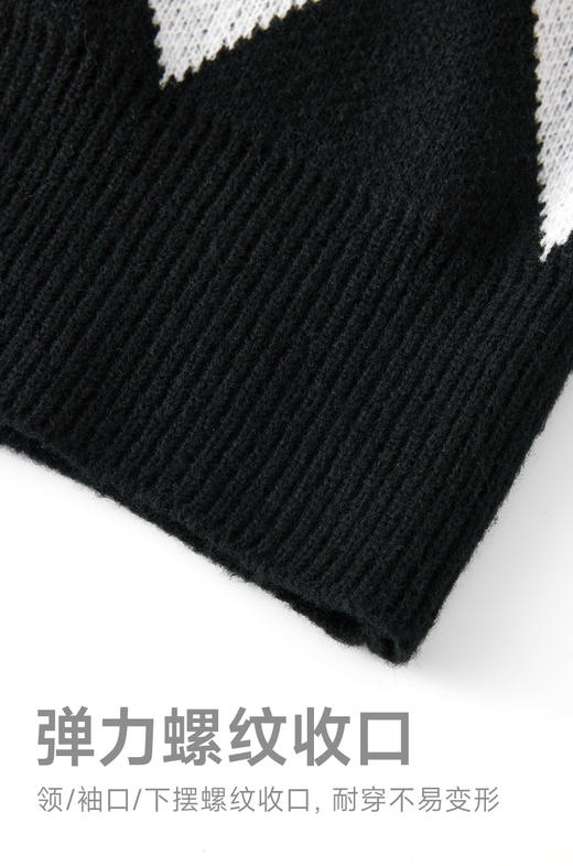 赤兔嗨购复古菱格针织开衫女秋冬季外搭法式高端优雅温柔软糯风毛衣 商品图6