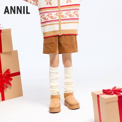 女童灯芯绒工装半裙冬季新款安奈儿童装实体店同款AG443819 商品图0