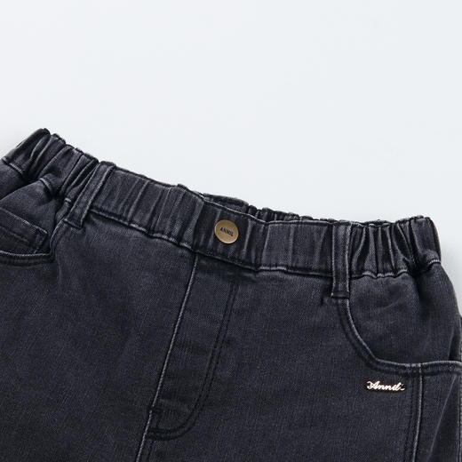 女童微喇牛仔棉裤冬季新款安奈儿童装实体店同款AG446856 商品图4