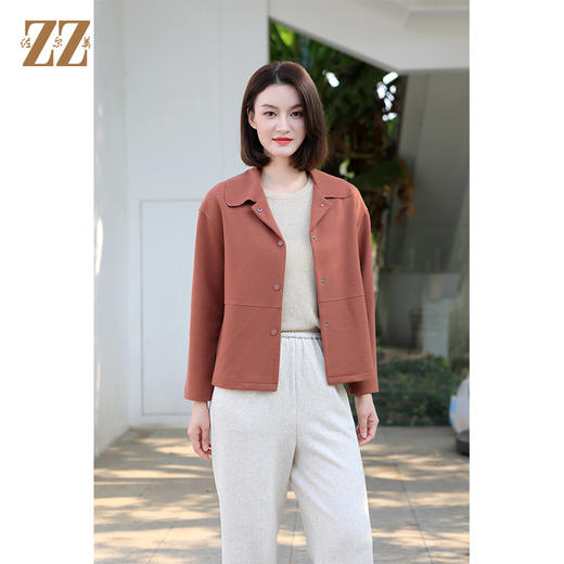 佐尔美冬季新款 气质经典100%绵羊毛呢大衣外套女E34ZD33 商品图3