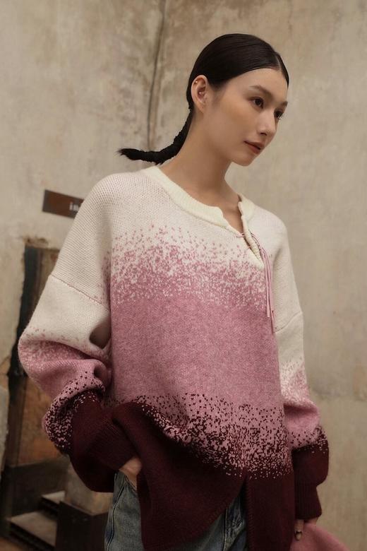 ANSUABEL 时尚个性渐变针织上衣 19510 商品图2