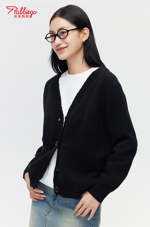 赤兔嗨购针织开衫女秋季宽松慵懒风休闲高级感春秋外搭毛衣外套上衣冬 商品图5