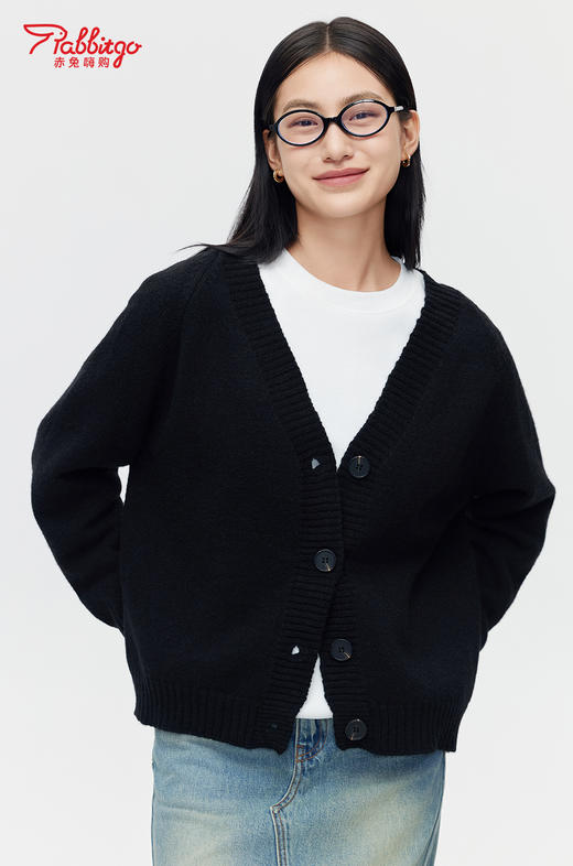 赤兔嗨购针织开衫女秋季宽松慵懒风休闲高级感春秋外搭毛衣外套上衣冬 商品图4