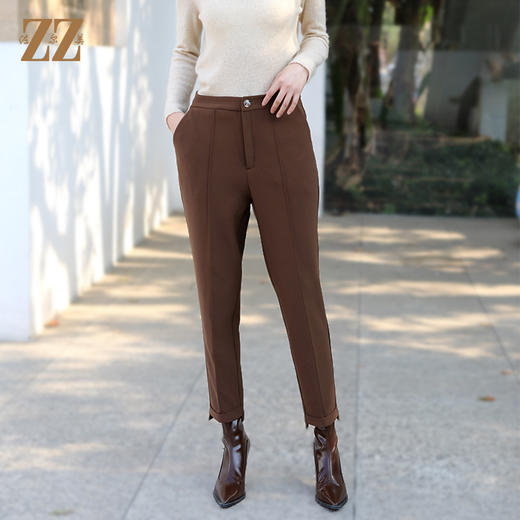 佐尔美冬季新款 气质百搭简约纯色长裤女E34KC40 商品图1