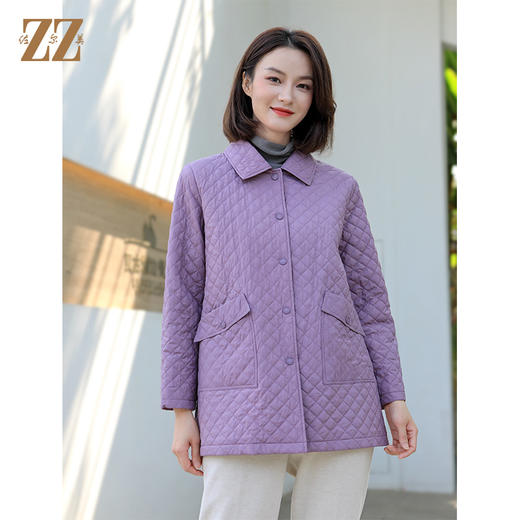 佐尔美冬季新款 经典菱形格棉服装女E34MM09 商品图4