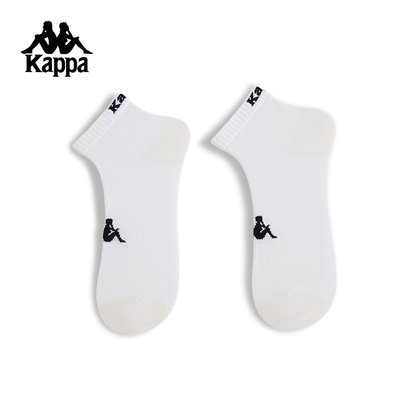 Kappa卡帕背靠背2024新款简约运动休闲低腰袜情侣跑步袜棉袜子男K0FW8WD44