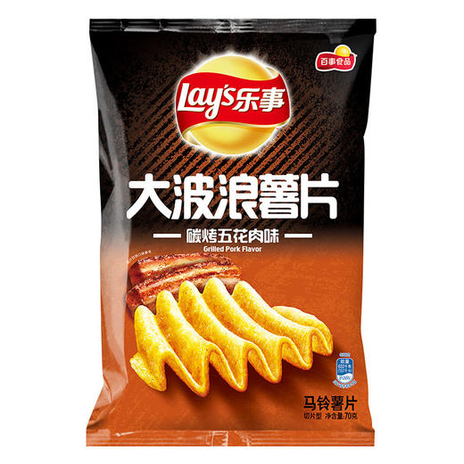 乐事大波浪薯片碳烤五花肉味70g 商品图0