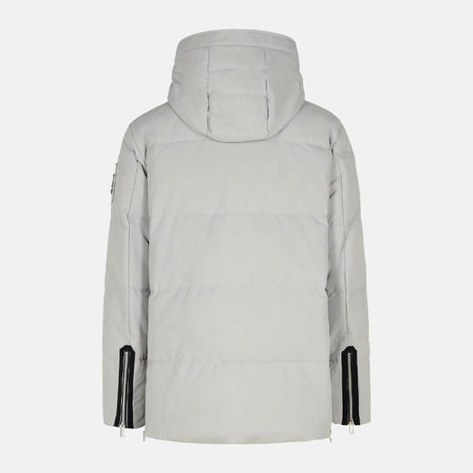 MOOSE KNUCKLES 男士金属驼鹿指节徽标绗缝连帽羽绒服 灰色 M34MJ178S 1477 商品图2