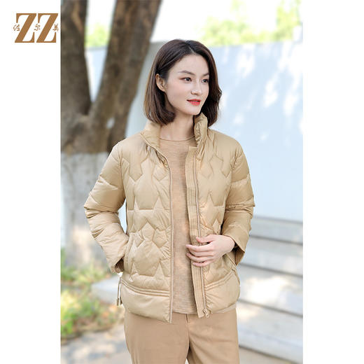 佐尔美冬季新款 短款减龄高级感90绒羽绒服女E34YY47 商品图2