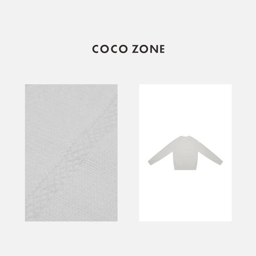 COCO ZONE 冬季新款立体条纹百搭圆领针织衫CC2D2974 商品图2