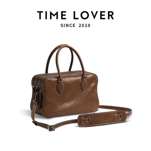 【波士顿千层包】TIME LOVER 时尚简约通勤包个性大容量斜挎包 商品图3