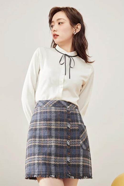 Rosel 格纹时髦外套半裙小香风套装 15157 商品图6