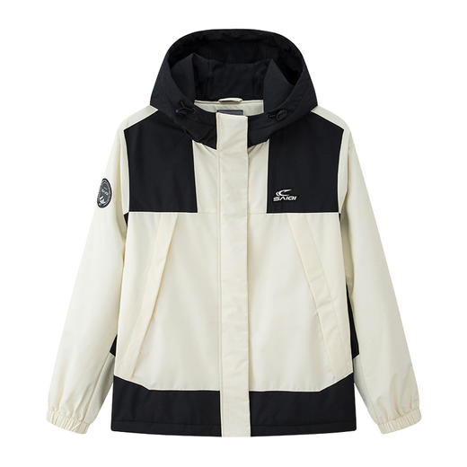 【拼接可脱节帽子】赛琪女士冬季拼接厚风衣224510 商品图0