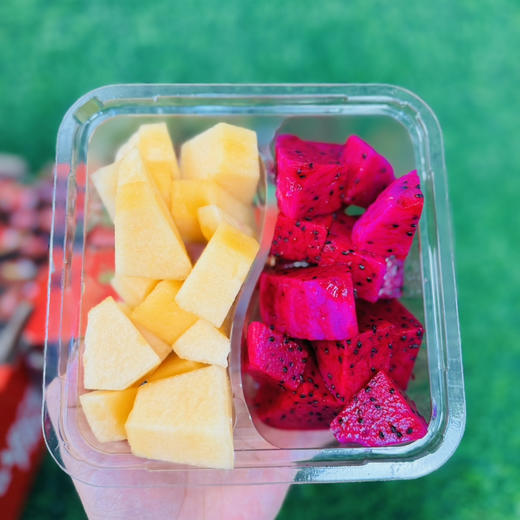 【双拼】哈密瓜+红火龙果400g 商品图0