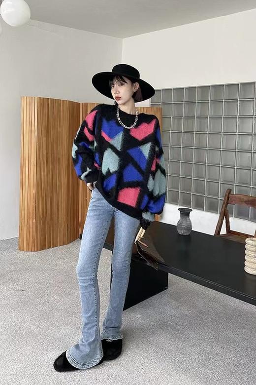 Stay2Weeks 彩色几何撞色块毛衫 15105 商品图3