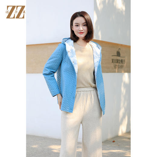 佐尔美冬季新款 通勤经典蜂窝格棉服女E34MM10 商品图2