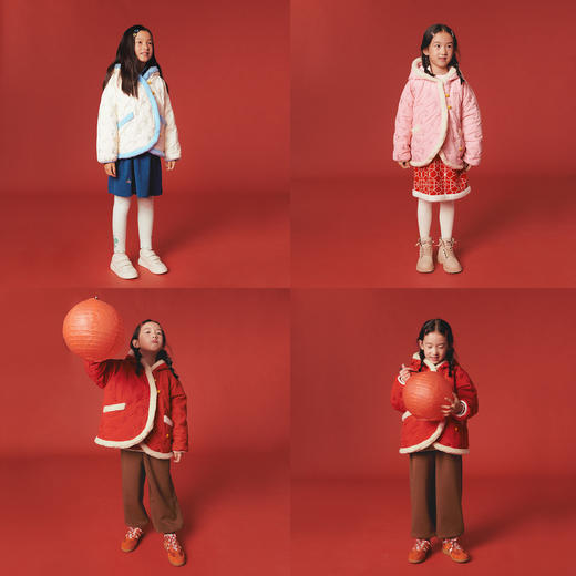 【冬Vol.5】allblu幼岚儿童棉服女童冬季新款拜年礼服新中式保暖舒适外套ZY 商品图2